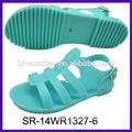 SR-14WR1327 new fahion flat jelly sandals palstic shoes sandals wholesale jelly sandals